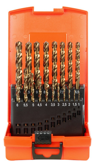 TERRAX Spiralbohrersatz HSS-Co5 19tlg.